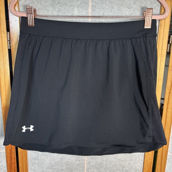 Under Armour Women's Sports Tennis Skirt Elastic Waist Black Size Medium Light‎ - Picture 1 of 7